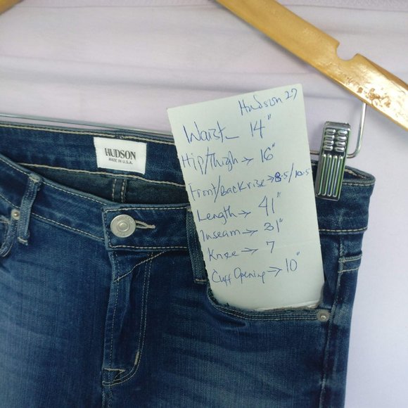 HUDSON Wideleg flared Jeans W27, tall inseam Long - Picture 5 of 5